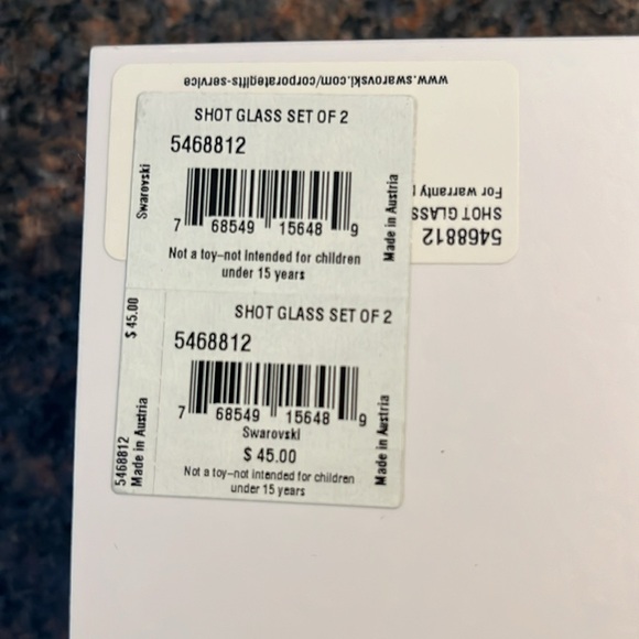 Swarovski Shot Glasses Sets of 2 - Picture 7 of 8